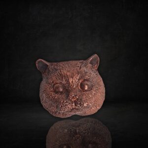 Chat en chocolat noir lait